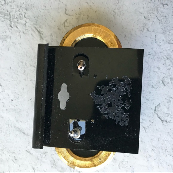 Earrings Bobs Gold Gray Enamel Posts - Picture 3 of 3